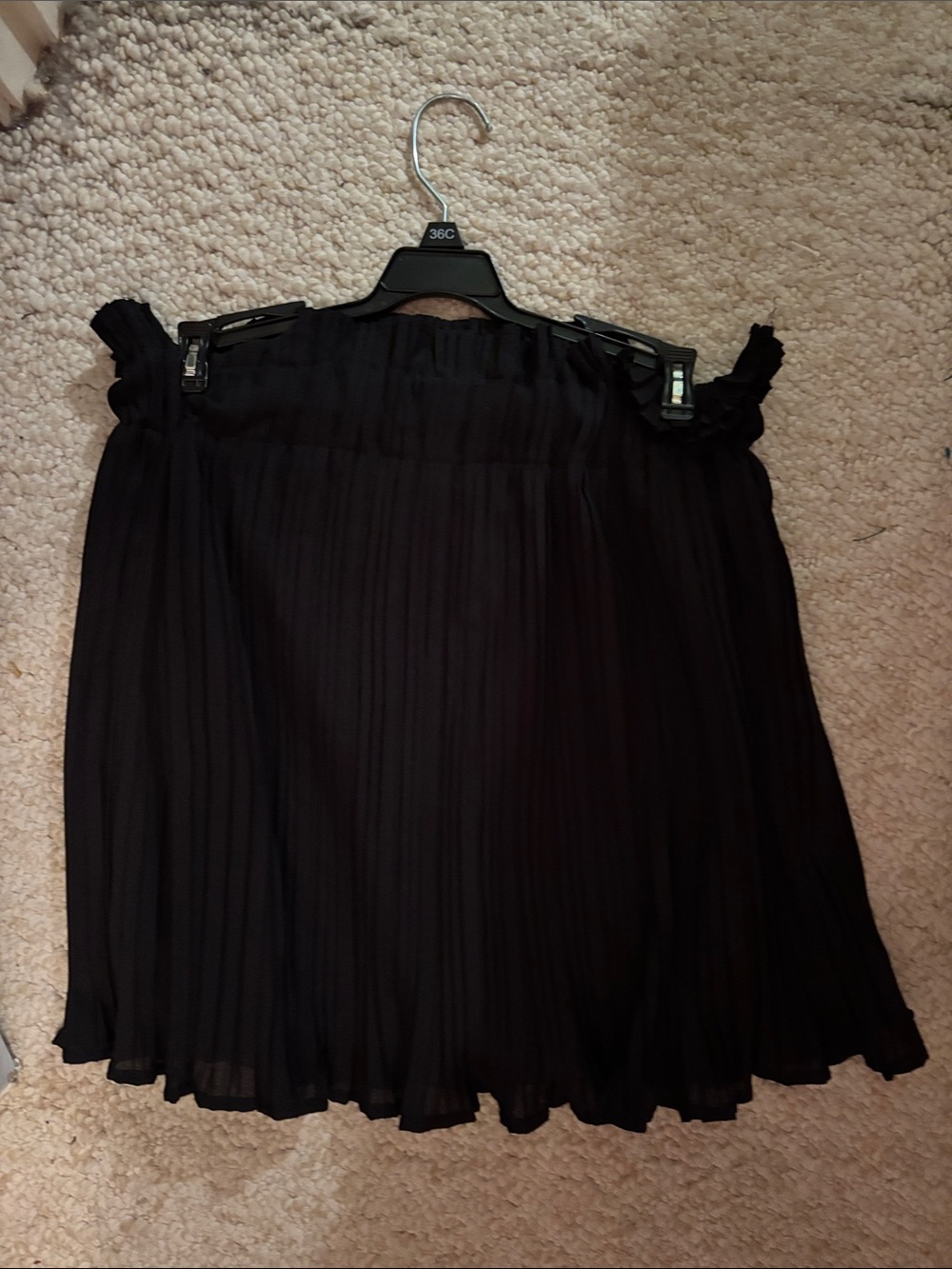 The Impeccable Pig Black Pleated Skater Skirt